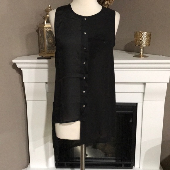 Sheer Hi Low Tank Blouse - Picture 3 of 6